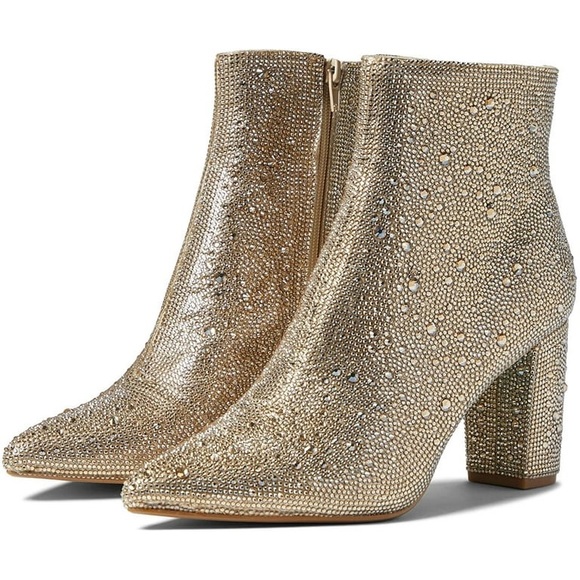 Cady light gold Betsey Johnson Booties - Picture 1 of 4